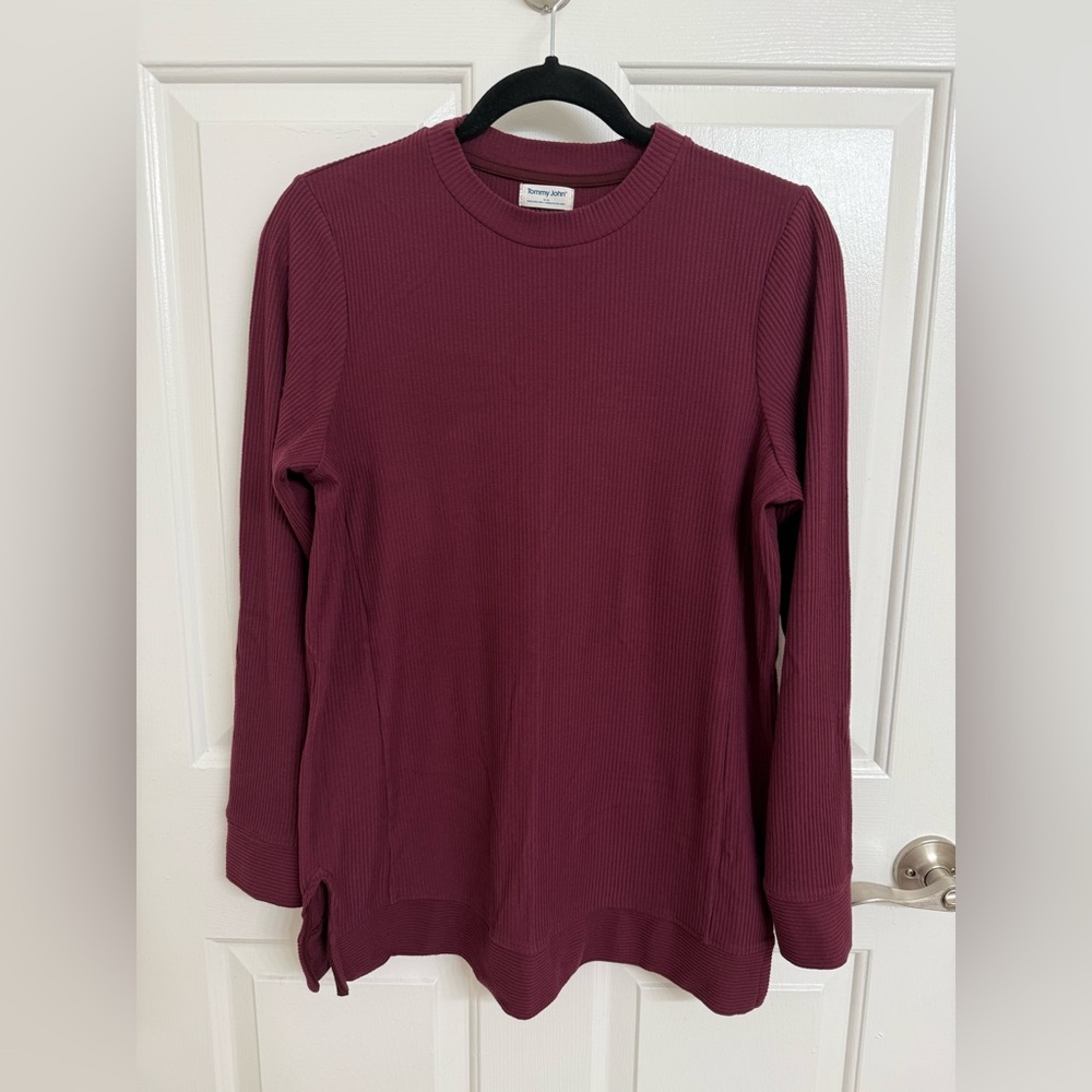 NWOT Tommy John Zen Ribbed Long Sleeve Crew Neck Port Royal Women’s M